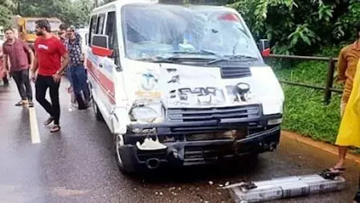 Ambulance- lorry accident in Sullia